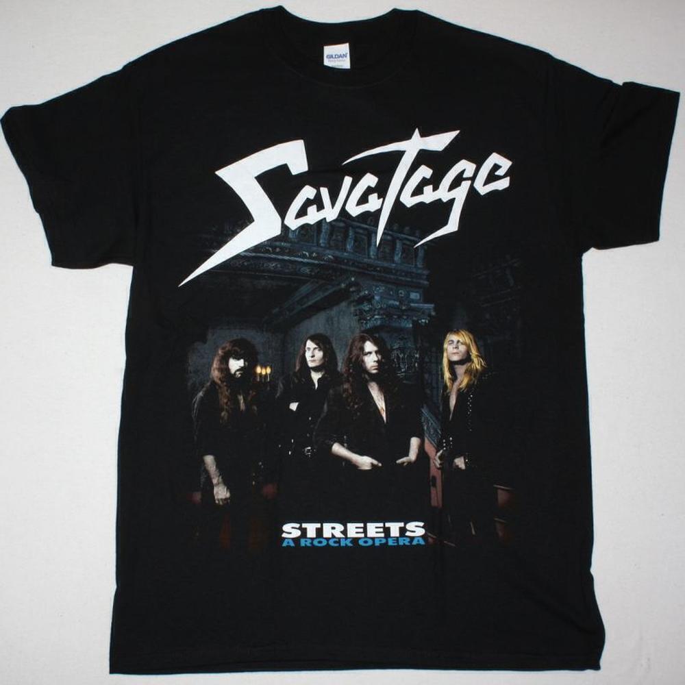 Savatage Streets A Rock Opera 19 Classic Band Graphic Black Style T-Shirt